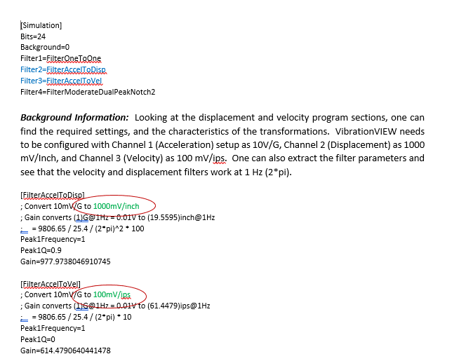 Configuration values in the Shaker.ini