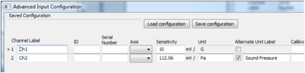 Advanced Input Configuration in VibrationVIEW