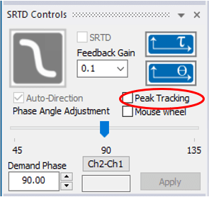 SRTD Control Panel in VibrationVIEW