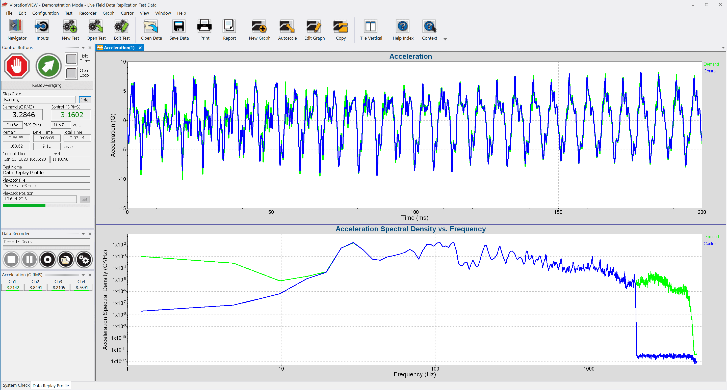 VibrationVIEW screenshot