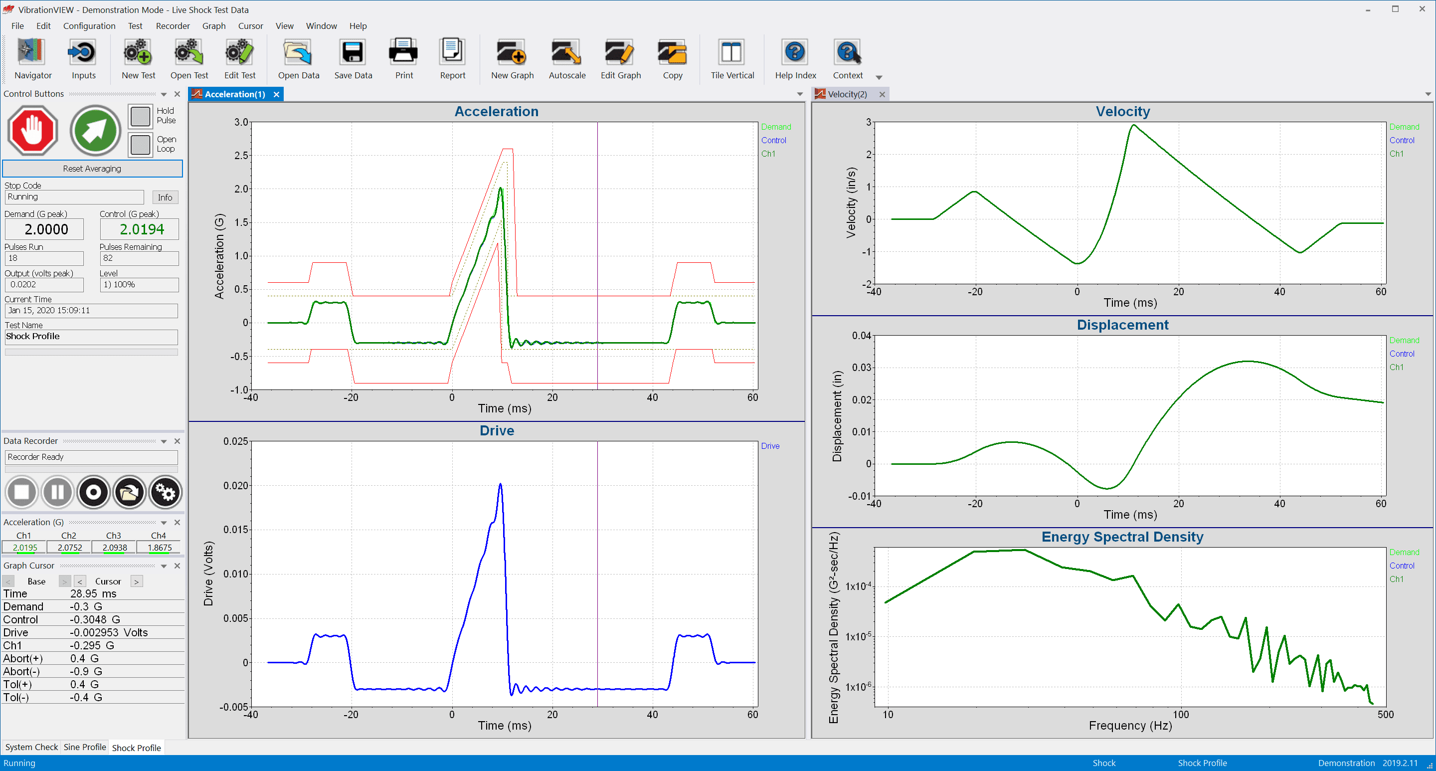 VibrationVIEW screenshot