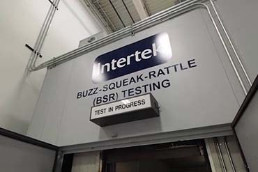 Intertek testing lab entrance sign