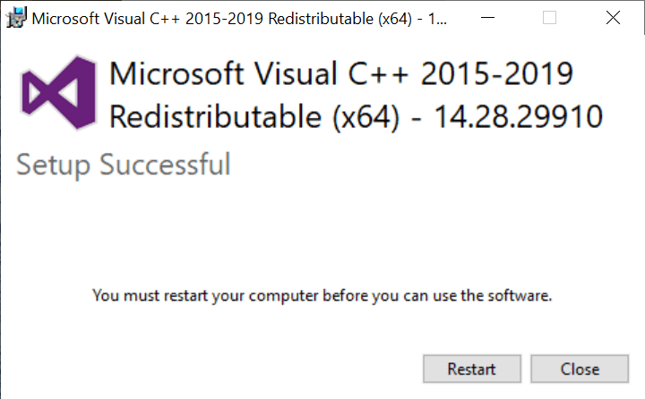 Microsoft Visual C 15 17 And 19 Redistributable 64 Bit Vibration Research