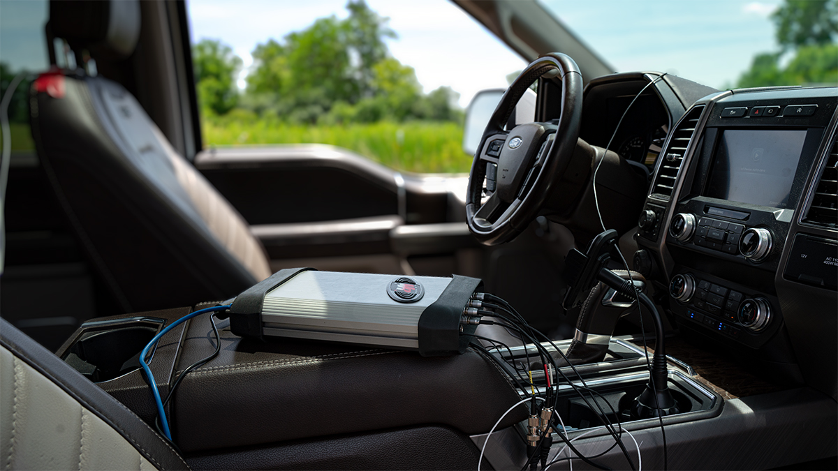 ObserVR1000 shown in a truck cabin