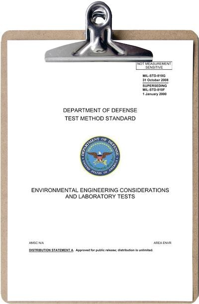 US Department of Defense Test Method Standard clipboard