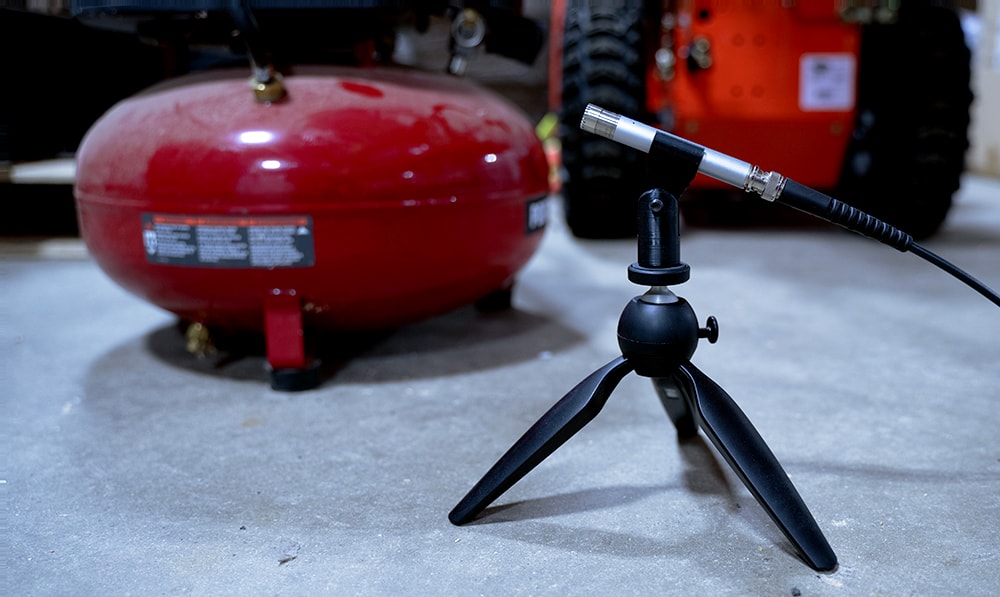 microphone on tripod