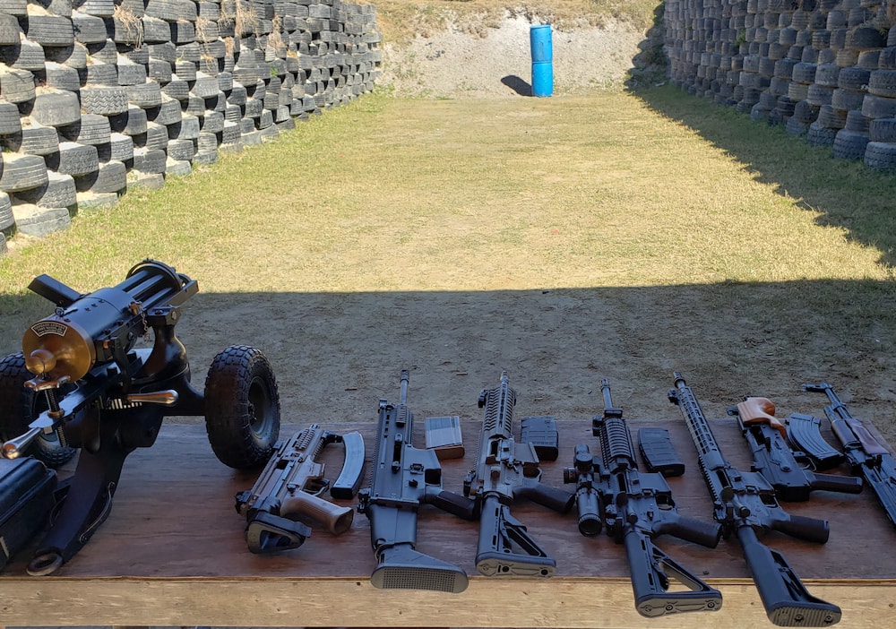 firearm selection at the gun range