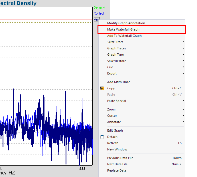 Make Waterfall Graph option in VibrationVIEW