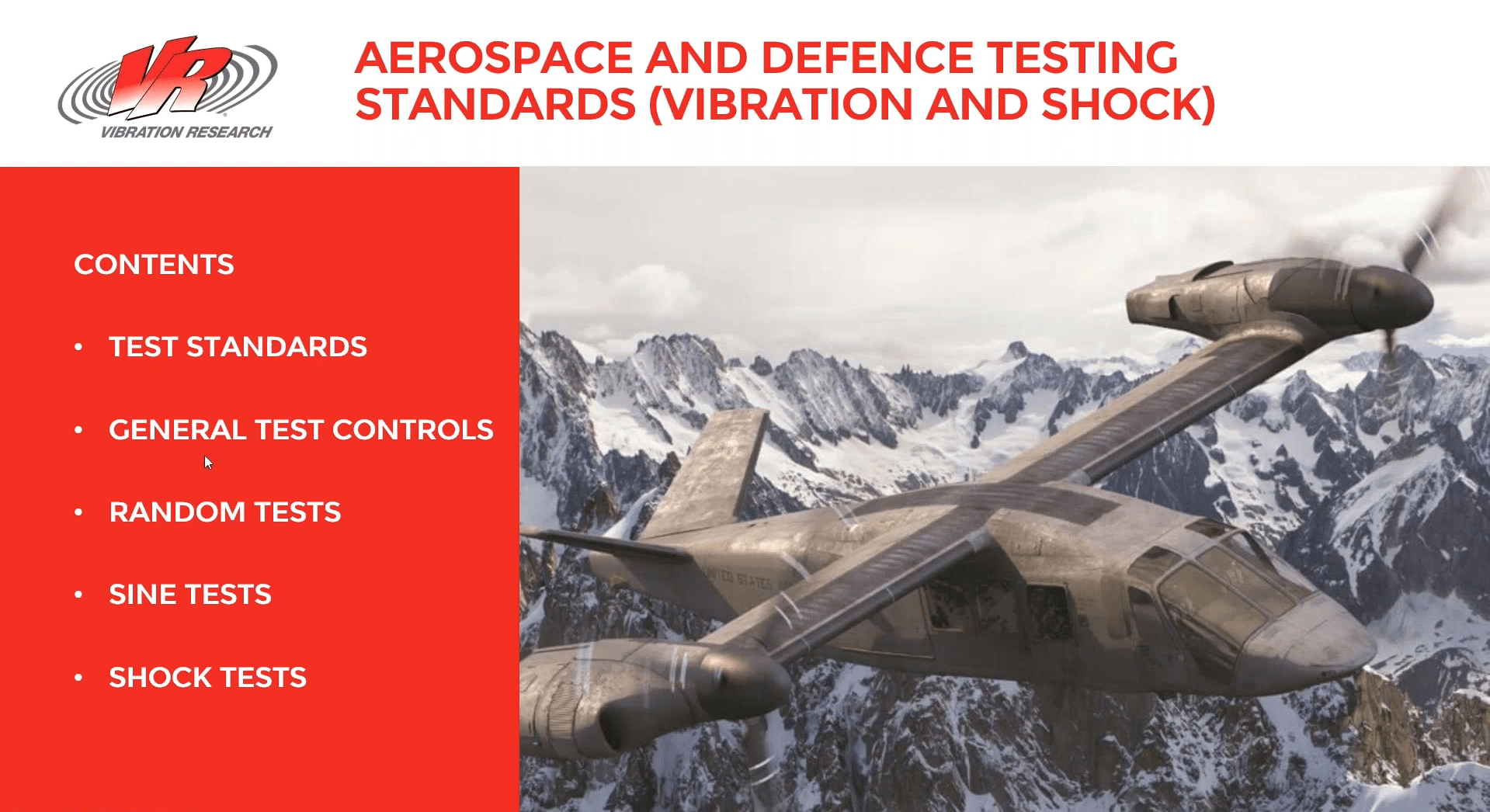 Aerospace and Defense Vibration & Shock Testing Vibration Research